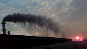 Pollution from Sterlite plant pictured this week