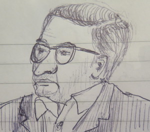 artists impression of Deepak Kumar in court today