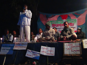 Lingaraj Azad speaks at Niyamgiri padyatra rally Jan 2013