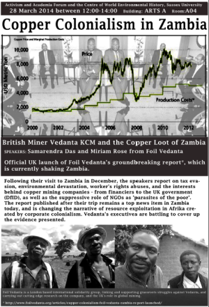 Copper Colonialism Sussex talk poster