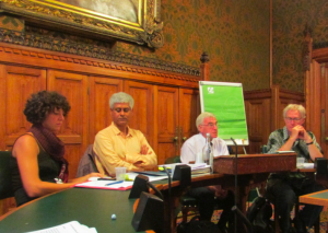 Miriam Rose, Samarendra Das, John McDonnell MP and Richard Solly in the House of Commons