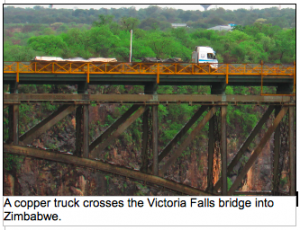 copper truck Victoria falls bridge
