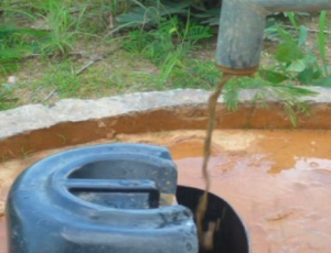 polluted water comes from a borehole in Shimulala, Zambia