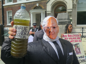 Anil Agarwal at Vedanta AGM protest 2017, London