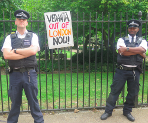 Police at Vedanta AGM 2017