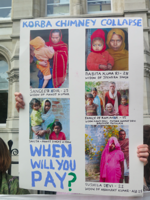 Korba placard 2017 Vedanta AGM