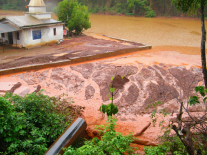 Sesa Goa mine waste flood at the peak of the mining boom in 2009