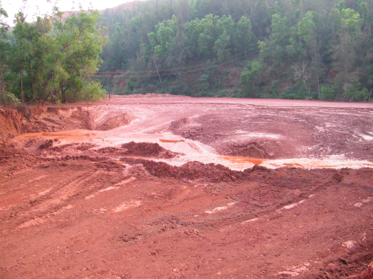 mine waste floods, common during Goa's mining boom years