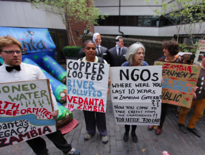 Vedanta AGM protest 2015