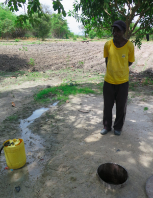 Chapabuku Mpundu with his borehole