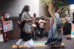 Vedanta shareholders and executives enter the AGM